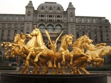 贵阳阿波罗战车铜雕塑定制