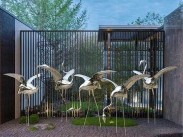浙江不锈钢仙鹤雕塑