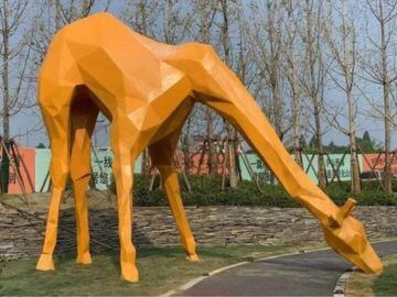宁德不锈钢几何鹿雕塑