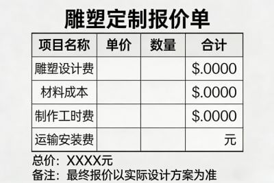 定制雕塑多少钱一平？2026年影响雕塑报价的四大核心因素详解（附避坑指南）
