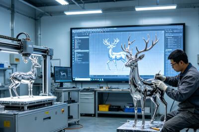 3D打印技术如何重塑不锈钢雕塑定制流程？成本降低40%的真相