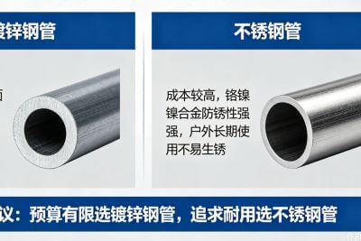 户外金属家具选材指南：镀锌钢管与不锈钢管，厂家该如何精准抉择？
