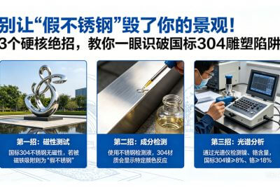别让“假不锈钢”毁了你的景观！3个硬核绝招，教你一眼识破国标304雕塑陷阱